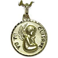 Los mejores  - Never Say Never Medalla Ángel de la Guarda Yo te cuidaré de 15mm Oro Ley 375mm